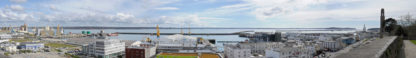 Panorama du port de commerce à Brest