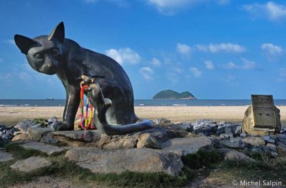 la statue du chat et de la souris - Songkhla