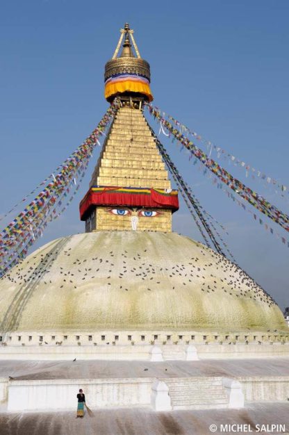 Le grand stupa de Bodnath à Katmandhu