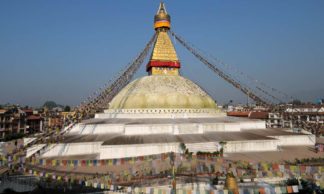 Le grand stupa de Bodnath à Katmandou